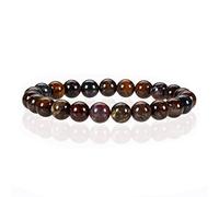 Cherry Tree Collection | Bracciale elasticizzato con perline di piccole dimensioni, medie e grandi dimensioni, con perline rotonde da 8 mm, Grande, Pietra, Pietersite