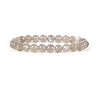 Cherry Tree Collection - Piccolo, medio, grande - braccialetti con perline per donne, uomini e adolescenti - perline rotonde da 6 mm, Medio, Corda elastica, labradorite