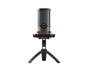 CHERRY UM 9.0 PRO RGB Nero, Rame Microfono da tavolo (CHERRY UM 9.0 PRO RGB USB MIC - FOR STREAMING/OFFICE BLACK/KUPFE) NEW