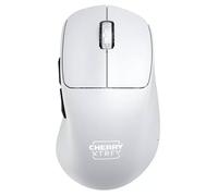 CHERRY XTRFY M64 PRO 8K WIRELESS, Mouse da Gioco Ultraveloce, Radio 2,4 GHz, Ottimizzato per esports, Mouse 8K, Forma Ergonomica Piatta Davanti, Bianco