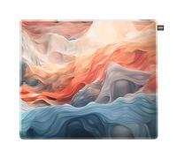 CHERRY XTRFY GP5, Mouse Pad Gaming in Tessuto L (460 x 400 x 4 mm), Superficie Liscia per una Maggiore Precisione, Bordo Cucito, Antiscivolo, Lavabile in Lavatrice, Amnis Blue