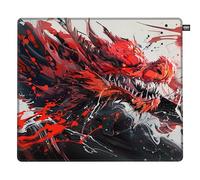 CHERRY XTRFY GP6, Tappetino Per Mouse Da Gaming In Tessuto (460 x 400 x 4 mm), Per Una Maggiore Precisione, Superficie Liscia, Base In Gomma Morbida, Hydrus Red