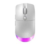CHERRY XTRFY M50 Wireless, Mouse da Gaming Senza Fili, 2.4 GHz RF, Connessione Bluetooth e via Cavo, Forma Ergonomica, Illuminazione RGB, Ricaricabile, Bianco