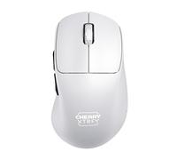 CHERRY XTRFY M64 PRO 8K WIRELESS, Mouse da Gioco Ultraveloce, Radio 2,4 GHz, Ottimizzato per esports, Mouse 8K, Forma Ergonomica Piatta Davanti, Bianco