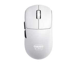 CHERRY XTRFY M68 Pro Wireless, Mouse da Gaming Senza Fili Ultra Veloce, 2.4 GHz RF, Ottimizzato per gli eSport, Mouse 8K, Forma Simmetrica con Parte Frontale Bassa, Bianco