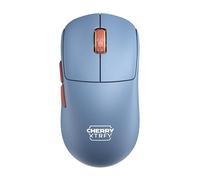 CHERRY XTRFY M68 Wireless, souris de gaming ultralégère, sans fil, 2,4 GHz, optimisée pour l'esport, forme symétrique avec front particulièrement plat, bleue