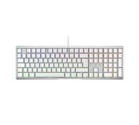 CHERRY XTRFY MX 3.1, Tastiera da gaming meccanica, Layout per la Francia (AZERTY), Illuminazione RGB, Alloggiamento in alluminio, Porta USB-A, Interruttori MX2A RED, colore bianco