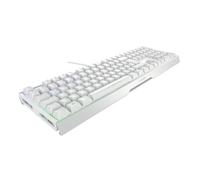 CHERRY XTRFY MX 3.1, Tastiera da gaming meccanica, Layout per la Francia (AZERTY), Illuminazione RGB, Alloggiamento in alluminio, Porta USB-A, Interruttori MX2A RED, colore bianco