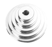 Cherrynight XLJP 1 PZ Alluminio A-Tipo 5 Passo Pagoda Puleggia Ruota Colore Argento 150mm Diametro Esterno da 14mm A 28mm Foro for Cinghia Dentata a Forma di V (Size : 19mm, Color : 1PC)