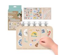 Cherub Baby BigExplorer - Sacchetti riutilizzabili per alimenti per bambini, confezione da 5 pezzi, 150 ml + 130 adesivi permanenti, antigoccia, senza BPA, a prova di perdite, yogurt, frullati, purea