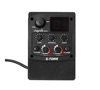 Cherub G-Tone GT-6 Preamplificatore piezoelettrico per chitarra acustica, equalizzatore a 3 bande, sintonizzatore LCD con riverbero/ritardo/ritornello/effetti ampi