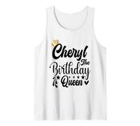 Cheryl The Birthday Queen Happy Birthday Shirt per Le Donne Canotta