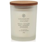Peace & Tranquility (Cashmere Jasmine) Candele In Vetro Media 250 gr Chesapeake Bay Candle