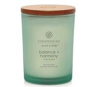 Chesapeake Bay Candle Scented Candela, Equilibrio + Armonia (Pera Ninfea), Miscela di Cera di soia, Bianco Sporco, Medium Jar, 249 unità
