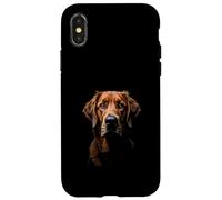 Chesapeake Bay Retriever Cane Chessie Face Nero Custodia per iPhone X/XS