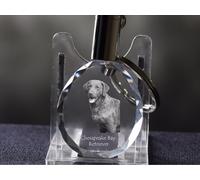 Chesapeake Bay Retriever, Cane Cristallo Rotondo Portachiavi, Crystal Animals