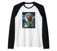 Chesapeake bay Retriever Howling Moon Meme Amante dei Cani Maglia con Maniche Raglan