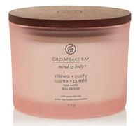 Stillness & Purity (Rose Water) Candele In Vetro 3 Stoppini 312 gr Chesapeake Bay Candle
