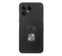 Cheshaoping Custodia in Cover Case Soft TPU Silicone Caso Phone Case Per Fairphone 6 5G 6.31 inch Guscio Protettiva Anti Urto e Graffi Bumper Ring Holder Stand Nero