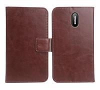 Cheshaoping Flip PU Pelle Case Wallet Cover Custodia Caso Guscio Protettiva Skin per Brondi Amico Home Nero 1.77" (Marrone)