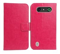 Cheshaoping Flip PU Pelle Case Wallet Cover Custodia Caso Guscio Protettiva Skin per Doro Aurora A10 PLUS 4.5" (Rosa)