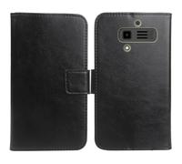 Cheshaoping Flip PU Pelle Case Wallet Cover Custodia Caso Guscio Protettiva Skin per JCB Tradesman 3 4G 2.8" (Nero)