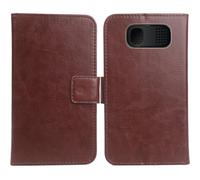 Cheshaoping Flip PU Pelle Case Wallet Cover Custodia Caso Guscio Protettiva Skin per Maxcom Comfort MM461 1.8" (Marrone)