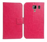 Cheshaoping Flip PU Pelle Case Wallet Cover Custodia Caso Guscio Protettiva Skin per MyPhone 3510 LTE 3.5" (Rosa)