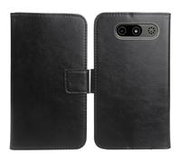 Cheshaoping Flip PU Pelle Case Wallet Cover Custodia Caso Guscio Protettiva Skin per MyPhone 7340 LTE 2.8" (Nero)