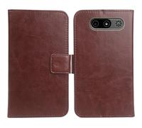 Cheshaoping Flip PU Pelle Case Wallet Cover Custodia Caso Guscio Protettiva Skin per MyPhone 7340 LTE 2.8" (Marrone)