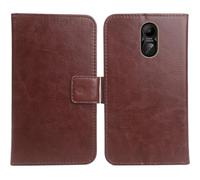 Cheshaoping Flip PU Pelle Case Wallet Cover Custodia Caso Guscio Protettiva Skin per MyPhone HALO A + 1.77" (Marrone)