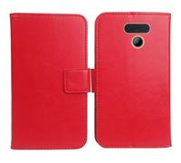 Cheshaoping Flip PU Pelle Case Wallet Cover Custodia Caso Guscio Protettiva Skin per Panasonic KX-TF400EXB 2.4" (Rosso)