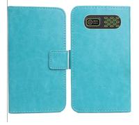Cheshaoping Flip PU Pelle Case Wallet Cover Custodia Caso Guscio Protettiva Skin per Trevi FORTE 80 2" (Blu)