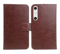 Cheshaoping Flip PU Pelle Case Wallet Cover Custodia Caso Guscio Protettiva Skin per Xreal BEAM PRO 6.5" (Marrone)