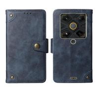 Cheshaoping in Vera Pelle Stand Portafoglio Cover Per AGM Glory G1S 5G 6.53" Premium Caso Case Copertina Custodia Guscio Protettiva Anti Urto e Graffi (Azzurro)
