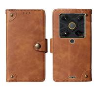 Cheshaoping in Vera Pelle Stand Portafoglio Cover Per AGM Glory G1S 5G 6.53" Premium Caso Case Copertina Custodia Guscio Protettiva Anti Urto e Graffi (Marrone)