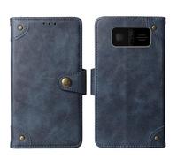 Cheshaoping in Vera Pelle Stand Portafoglio Cover Per Beafon SL230 LTE 4G 1.8" Premium Caso Case Copertina Custodia Guscio Protettiva Anti Urto e Graffi (Azzurro)