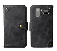 Cheshaoping in Vera Pelle Stand Portafoglio Cover Per Beghelli Salvalavita Phone SLV19 2.8" Premium Caso Case Copertina Custodia Guscio Protettiva Anti Urto e Graffi (Nero)