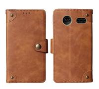 Cheshaoping in Vera Pelle Stand Portafoglio Cover Per Beghelli Salvalavita Phone SLV30 2.8" Premium Caso Case Copertina Custodia Guscio Protettiva Anti Urto e Graffi (Marrone)