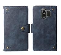 Cheshaoping in Vera Pelle Stand Portafoglio Cover Per BRONDI AMICO FAVOLOSO 2.8" Premium Caso Case Copertina Custodia Guscio Protettiva (Azzurro)