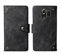 Cheshaoping in Vera Pelle Stand Portafoglio Cover Per BRONDI AMICO FAVOLOSO 2.8" Premium Caso Case Copertina Custodia Guscio Protettiva (Nero)