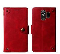 Cheshaoping in Vera Pelle Stand Portafoglio Cover Per BRONDI AMICO FAVOLOSO 2.8" Premium Caso Case Copertina Custodia Guscio Protettiva (Rosso)