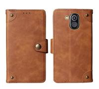 Cheshaoping in Vera Pelle Stand Portafoglio Cover Per BRONDI AMICO LEALE 2.4" Premium Caso Case Copertina Custodia Guscio Protettiva (Marrone)