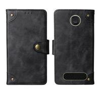 Cheshaoping in Vera Pelle Stand Portafoglio Cover Per BRONDI AMICO SUPERVOICE 2.8" Premium Caso Case Copertina Custodia Guscio Protettiva (Nero)