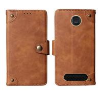 Cheshaoping in Vera Pelle Stand Portafoglio Cover Per BRONDI AMICO SUPERVOICE 2.8" Premium Caso Case Copertina Custodia Guscio Protettiva (Marrone)
