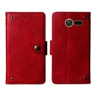 Cheshaoping in Vera Pelle Stand Portafoglio Cover Per BRONDI CONTENDER 3" Premium Caso Case Copertina Custodia Guscio Protettiva (Rosso)
