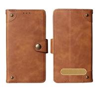 Cheshaoping in Vera Pelle Stand Portafoglio Cover Per BRONDI PRESIDENT 3" Premium Caso Case Copertina Custodia Guscio Protettiva (Marrone)