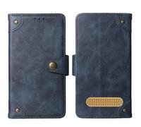 Cheshaoping in Vera Pelle Stand Portafoglio Cover Per BRONDI PRESIDENT 3" Premium Caso Case Copertina Custodia Guscio Protettiva (Azzurro)