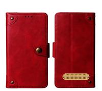 Cheshaoping in Vera Pelle Stand Portafoglio Cover Per BRONDI PRESIDENT 3" Premium Caso Case Copertina Custodia Guscio Protettiva (Rosso)
