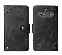Cheshaoping in Vera Pelle Stand Portafoglio Cover Per Doro Leva E10 / E11 Doro DFB 0600 2.4" Premium Caso Case Copertina Custodia Guscio Protettiva Anti Urto e Graffi (Nero)